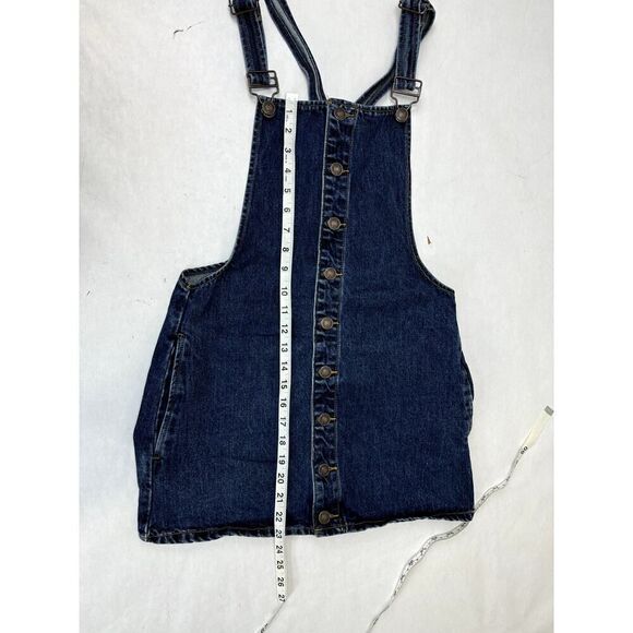 Denim Skirt Overall Dress Retro Y2K Skater Racerback Forever 21 - Size Small - Picture 3 of 6